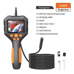 HD Endoscope Inspection Camera With 2.8 Inch Screen And LED Light (5.5MM And 8MM Lens) p10 8mm 5m