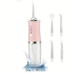 Portable Smart Electric Oral Irrigator With 4 Jets And 3 Modes pink