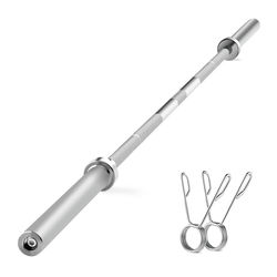 7Ft Olympic Barbell Solid Chrome 700lbs Capacity For Strength Training & Weightlifting 7Ft Olympic Barbell Solid Chrome 700lbs Capacity For Strength Training & Weightlifting