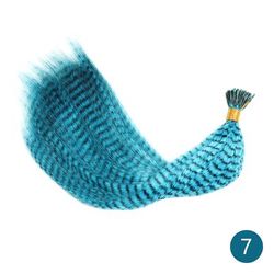Feather Hair Extension, Tip Rainbow Synthetic Hairpiece, Fake Feather Hair For Women Kids Styling Or Cosplay 7 40cm (15.75in)