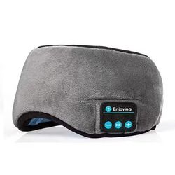Bluetooth Wireless Sleep Headphones Eye Mask With Soft Elastic Band grey