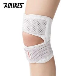 AOLIKES Knee Brace Adjustable Support With Side Stabilizers For Pain Relief And Meniscus Tear Recovery white left s