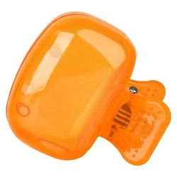 Travel Toothbrush Head Covers, Protective Snap On Clip For Hygiene & Portability orange
