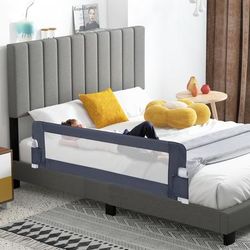 60 Inch Foldable Bed Rail, Swing Down Baby Bed Guard Rail With Adjustable Safety Strap 60 Inch Foldable Bed Rail, Swing Down Baby Bed Guard Rail With Adjustable Safety Strap