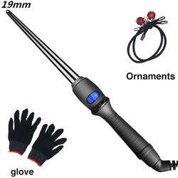 Conical Ceramic Curling Wand With LCD Display eu Plug 19mm