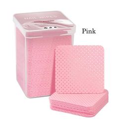 Lint Free Nail Polish Remover Cotton Wipes, UV Gel Tips Cleaner Pad For Polish & Manicure Art pink