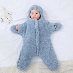 Starfish 4 In 1 Baby Sleeping Bag Cozy & Warm Blue 3 6 Months