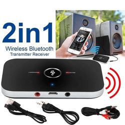 Wireless RCA To Aux Bluetooth Receiver & Transmitter Adapter, Audio Device For TV, Stereo, Car, Headphones & PC Wireless RCA To Aux Bluetooth Receiver & Transmitter Adapter, Audio Device For TV, Stereo, Car, Headphones & PC
