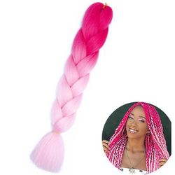 Jumbo Braid Hair Extensions, Ombre Kanekalon Synthetic Yaki Braids For Women, DIY Braiding Hair In Multiple Colors zitong b40 24inches