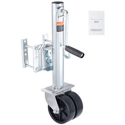 Trailer Jack For Boats & RVs, VEVOR Manual Swing Up Jack With PP Wheels & Detachable Handle Trailer Jack For Boats & RVs, VEVOR Manual Swing Up Jack With PP Wheels & Detachable Handle