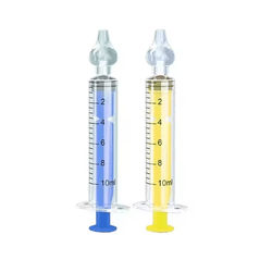 Silicone Baby Nasal Aspirator Reusable Infant Nose Cleaner Syringe And Nasal Irrigator 2 Pcs Mixed Color B