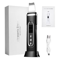 GlowSonic Ultrasonic Skin Scrubber And Blackhead Remover black With Box