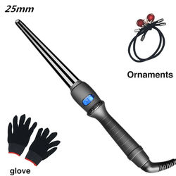 Conical Ceramic Curling Wand With LCD Display au Plug 25mm