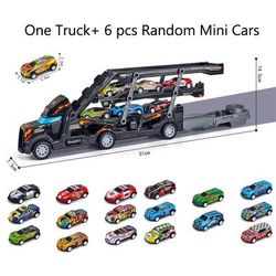 Large Deformation Transporter Truck Toy, Educational Folding Track Racing Car Model For Kids Birthday Gift black
