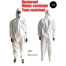 Disposable Protective Coverall Suit For Painting And Industrial Use white Sms (50g) m