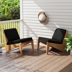Set Of 4 Outdoor Patio Cushion Set With Removable Covers, Waterproof & Fade Resistant Set Of 4 Outdoor Patio Cushion Set With Removable Covers, Waterproof & Fade Resistant