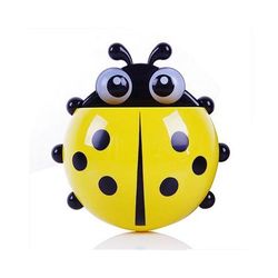 Adorable Ladybug Toothbrush Holder With Suction Cups Perfect Kids Bathroom Accessory & Gift Yellow
