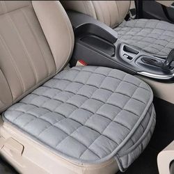 Universal Winter Warm Car Seat Cushion With Anti Slip Bottom For Front Seat Protection And Cold Weather Comfort gray