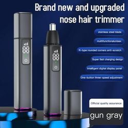 Xiaomi Rechargeable Nose And Ear Hair Trimmer With Touch Screen And Type C Fast Charging gray