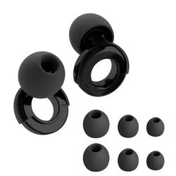 Quiet Reusable Ear Plugs With Multi Size Tips For Sleep, Work & Travel black 38