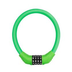 Stainless Steel Digital Code Bicycle Lock, Anti Theft Cable Lock With Digit Combination Padlock For Secure Bike green
