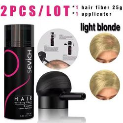 Hair Fiber Applicator Set For Concealing Bald Spots And Thinning Hair lightblonde