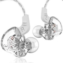 Wired Earphones With Mic, HiFi Sound Quality In Ear Headphones, Gaming Headset For Mobile, PC, Bass Earbud transparent