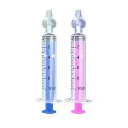 Silicone Baby Nasal Aspirator Reusable Infant Nose Cleaner Syringe And Nasal Irrigator 2 Pcs Mixed Color C