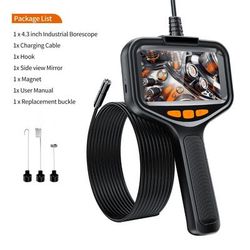 4.3 Inch LCD Endoscope Camera With Light And 1080P HD Waterproof Borescope 5m 8mm P200