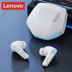 Lenovo Wireless Bluetooth Earbuds With Touch Control And Noise Reduction white
