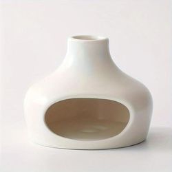 Elegant Ceramic Palo Santo & Sage Burner With Chimney, Aromatherapy, Meditation & Yoga Essential, Home Decor Gift white