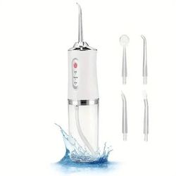 Portable Smart Electric Oral Irrigator With 4 Jets And 3 Modes white