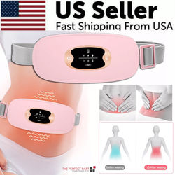Electric Heating Menstrual Vibration Pad Belt For Period Pain Relief Cramps Adjustable Wireless Heat Wrap For Women Electric Heating Menstrual Vibration Pad Belt For Period Pain Relief Cramps Adjustable Wireless Heat Wrap For Women