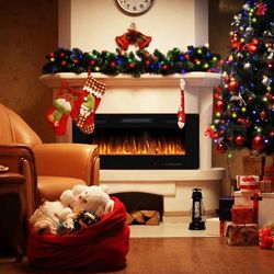 42 Inch Recessed Ultra Thin Electric Fireplace With Timer, Wall Mounted & In Wall Heater, 12 Flame Colors, Remote, Touch 42 Inch Recessed Ultra Thin Electric Fireplace With Timer, Wall Mounted & In Wall Heater, 12 Flame Colors, Remote, Touch