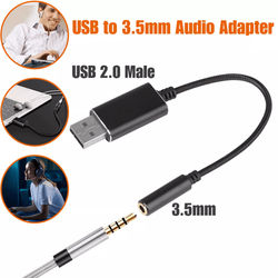 Universal USB To Aux Audio Adapter For PC, PS4, MacBook & Laptop, Headphone Jack Cable With Microphone Functionality Universal USB To Aux Audio Adapter For PC, PS4, MacBook & Laptop, Headphone Jack Cable With Microphone Functionality