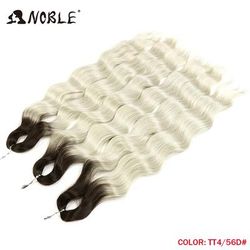 Noble Hair Synthetic Loose Deep Wave Braiding Hair Extensions Ombre Blonde Twist Crochet Curly Water Wave Braid tt4 56d 24inches 60cm
