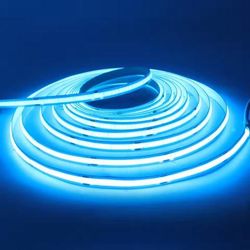 USB Powered COB LED Strip Light For TV Backlight And Room Decor ice Blue 8mm 0.5m
