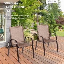 Outdoor Armchair Set Of 2 Weather Resistant Patio Dining Chairs, 330 Lb Capacity Outdoor Armchair Set Of 2 Weather Resistant Patio Dining Chairs, 330 Lb Capacity