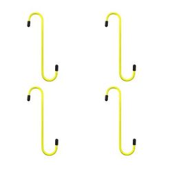 Suspension Disc Service Brake Tool, S Shaped Caliper Hanger Hook For Automotive Repair 4pcs yellow