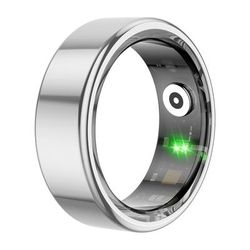 Smart Ring Military Grade Titanium Steel Shell, Health Monitoring IP68 & 3ATM, Waterproof Multi Sport Modes silver 12
