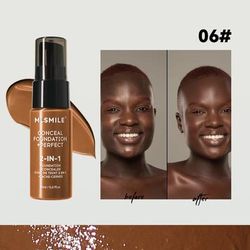 Powder Foundation, Long Lasting Waterproof, Moisturizing Sweat Resistant Coverage, Easy To Open, Oil Control Concealer 06