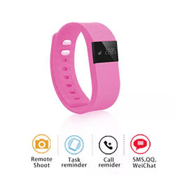 Smart Fitness Tracker Watch Wrist Band With Pedometer & Sleep Monitor pink