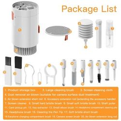 Digital Camera & Phone Cleaning Tool Set Deep Cleaning Brush For Keyboard, Screen & Charging Port white