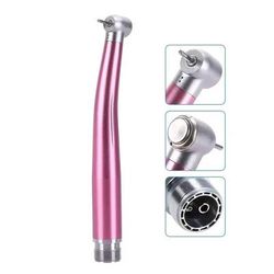 Colorful Dental High Speed Handpiece With Push Button And Air Turbine Spray pink 2 Holes