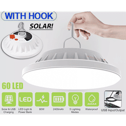 Rechargeable LED Outdoor Camping Tent Light, USB & Solar Powered Lantern Lamp For Hiking, Emergency, And Survival Gear Rechargeable LED Outdoor Camping Tent Light, USB & Solar Powered Lantern Lamp For Hiking, Emergency, And Survival Gear