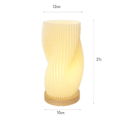 French Cream Style 3D Pleated Desk Lamp, Bedroom & Study Atmosphere small
