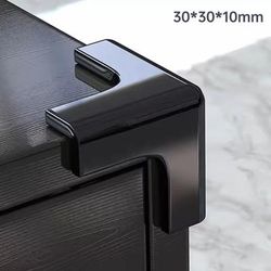 Silicone Corner Protectors For Furniture Baby Safety Cushions 4 To 20 Pack Clear Or Black t Shap Black 4pc