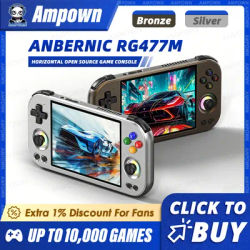 ANBERNIC RG477M Video Game Console 4.7'' LTPS in-cell Touchscreen 120Hz Android14 Dimensity 4nm Processor 27W Fast Charging 477M