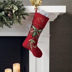 Vintage Christmas Stocking - Frontgate - Christmas Decorations