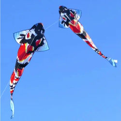New fish kite flying for children kite string line kite nylon kite for adults professional wind kites toy sports single line koi